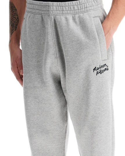 Maison Kitsune comfort joggers with embroidery