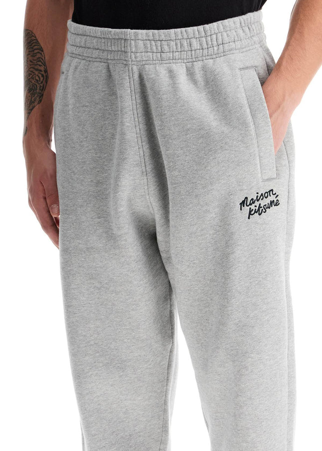 Maison Kitsune comfort joggers with embroidery