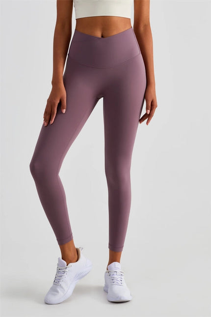 Naomi Cross Over High Waist Leggings Mauve