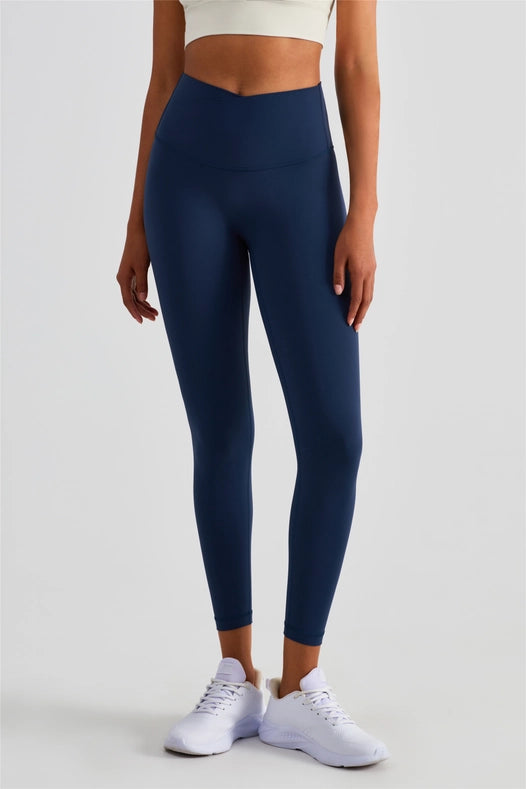 Naomi Cross Over High Waist Leggings Navy