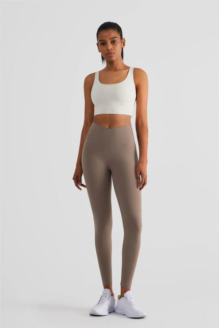 Naomi Cross Over High Waist Leggings Toffee