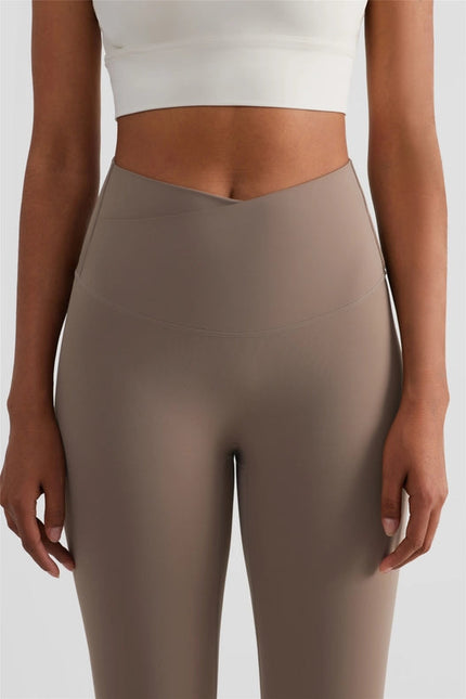 Naomi Cross Over High Waist Leggings Toffee