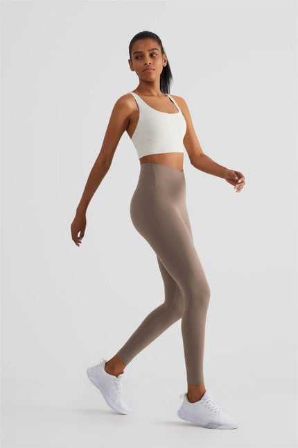 Naomi Cross Over High Waist Leggings Toffee