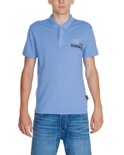 Napapijri Blue Cotton Polo Shirt