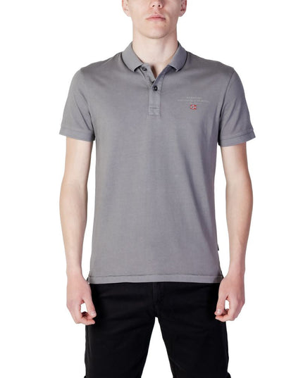 Napapijri Gray Cotton Polo Shirt