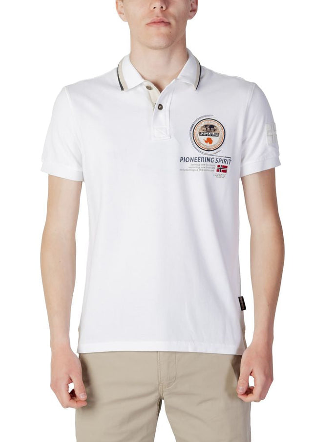 Napapijri White Cotton Polo Shirt