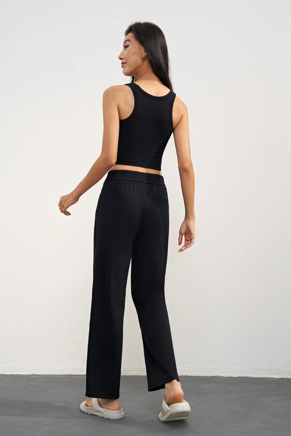 Nessa Loose Fit Yoga Active Pants Velvet Black