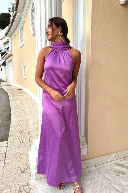 Night Halter Dress MAUVE