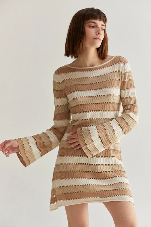 Noelle Stripe Play Cover Up Mini Dress