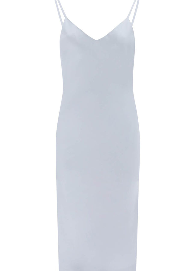 Norma Kamali crepe satin slip dress