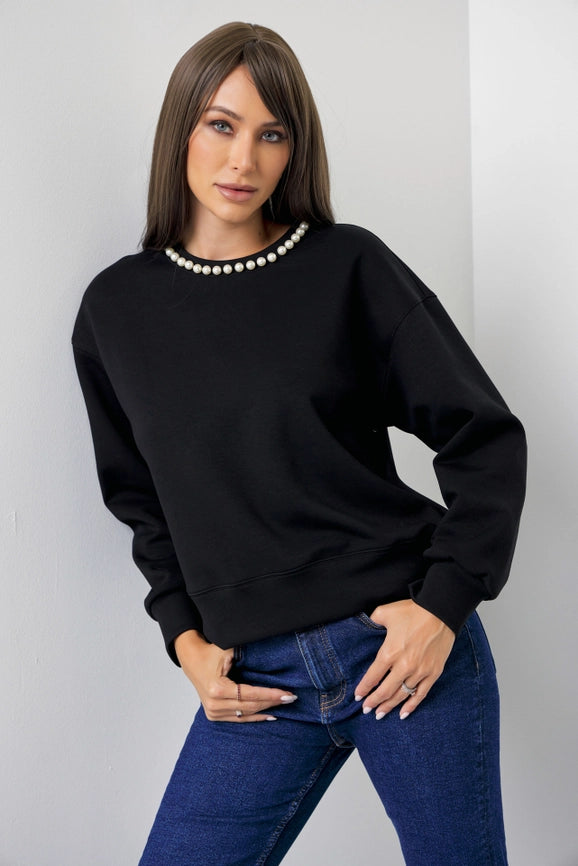 Nova Pearl Sweatshirt BLACK