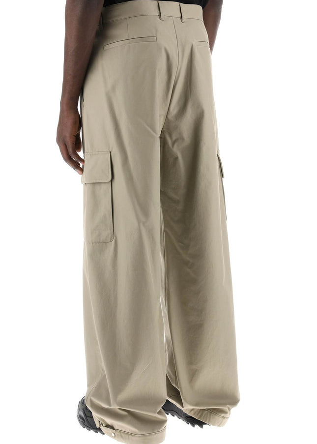 Off-White wide-legged cargo pants with ample leg