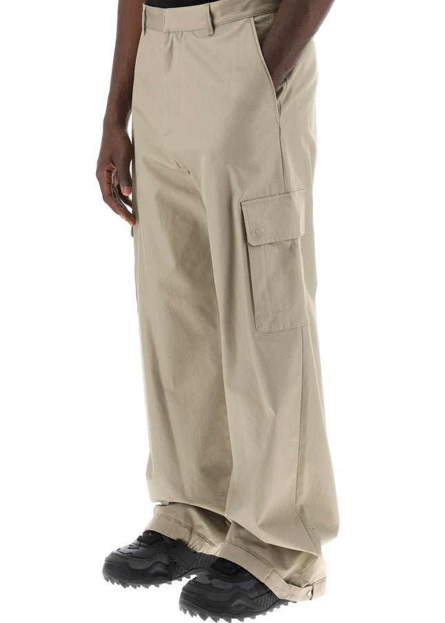 Off-White wide-legged cargo pants with ample leg