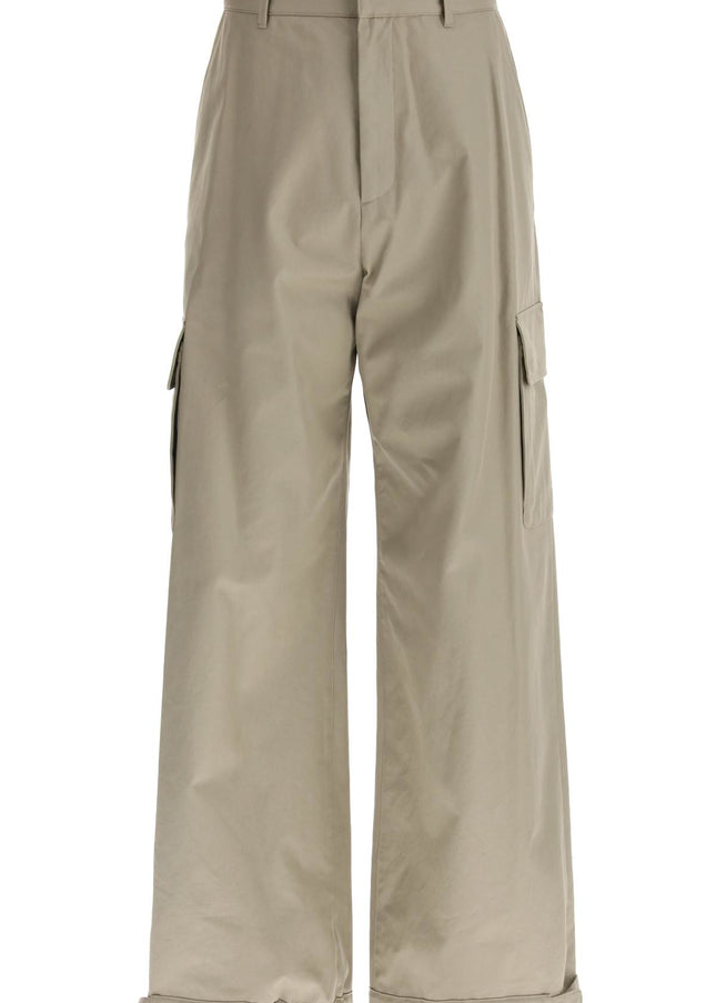 Off-White wide-legged cargo pants with ample leg