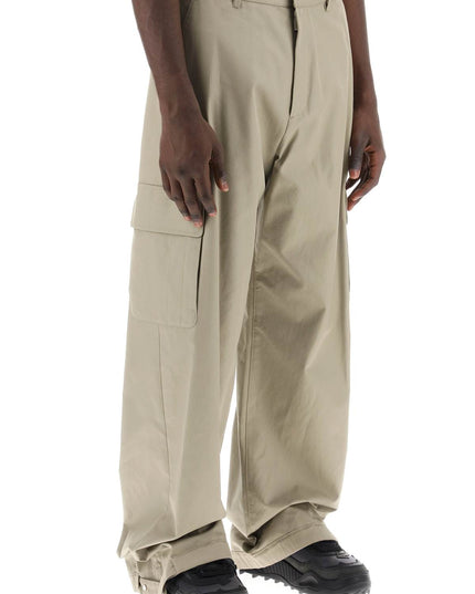 Off-White wide-legged cargo pants with ample leg