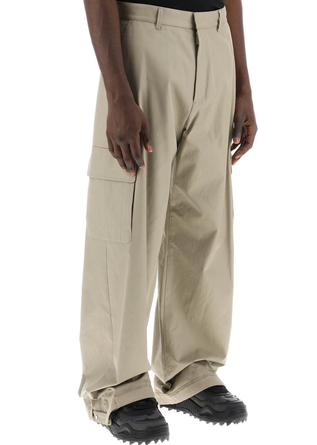 Off-White wide-legged cargo pants with ample leg