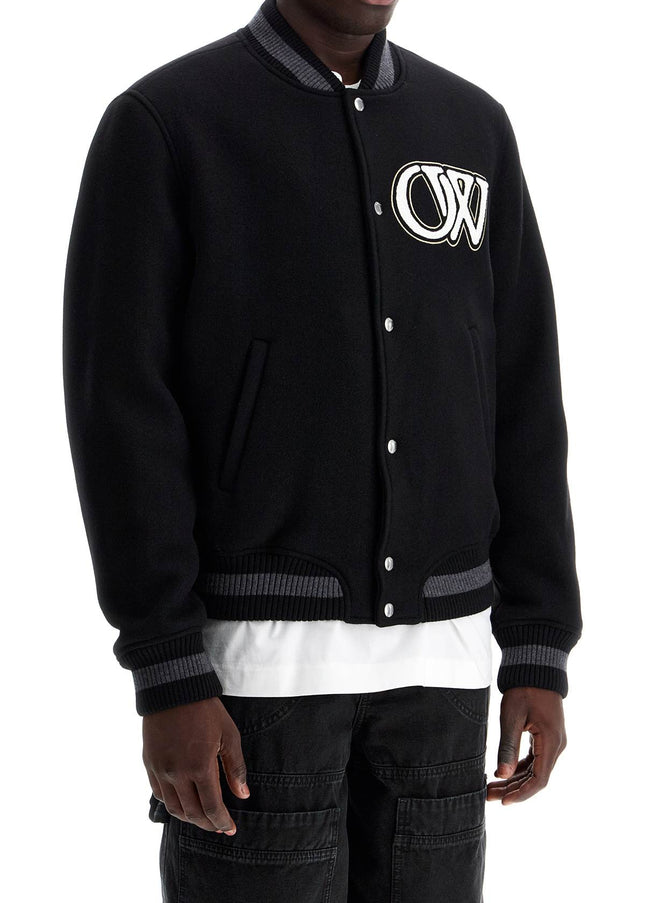 Off White Off-White embroidered lettering varsity