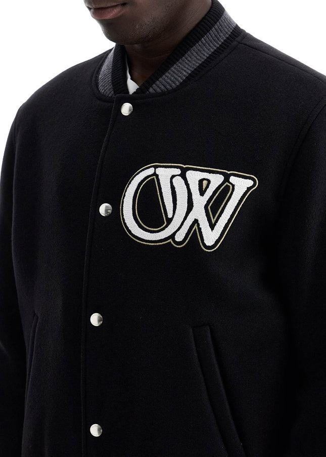 Off White Off-White embroidered lettering varsity