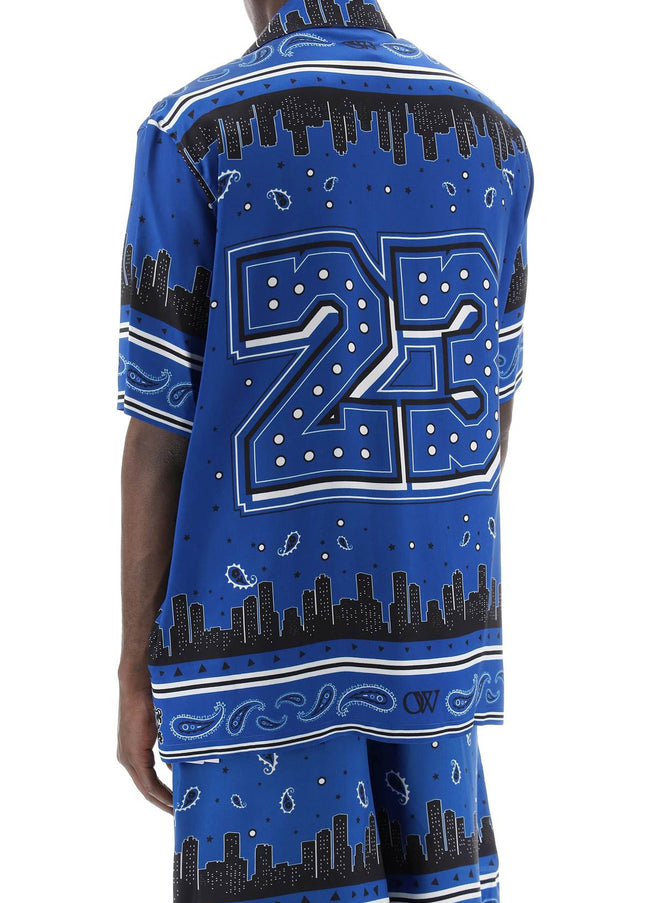 Off-White skyline paisley bowling shirt with pattern