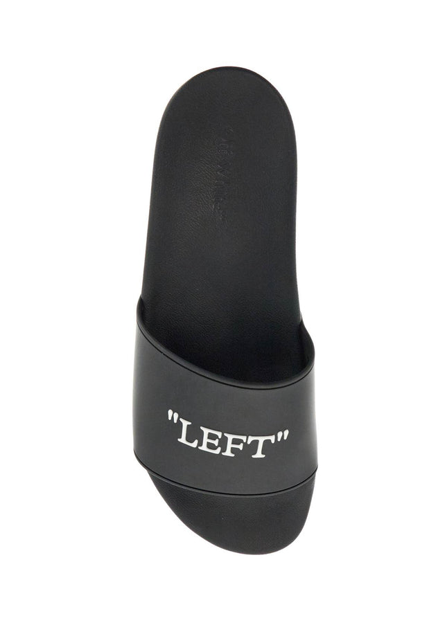 Off-White rubber slides for left and right