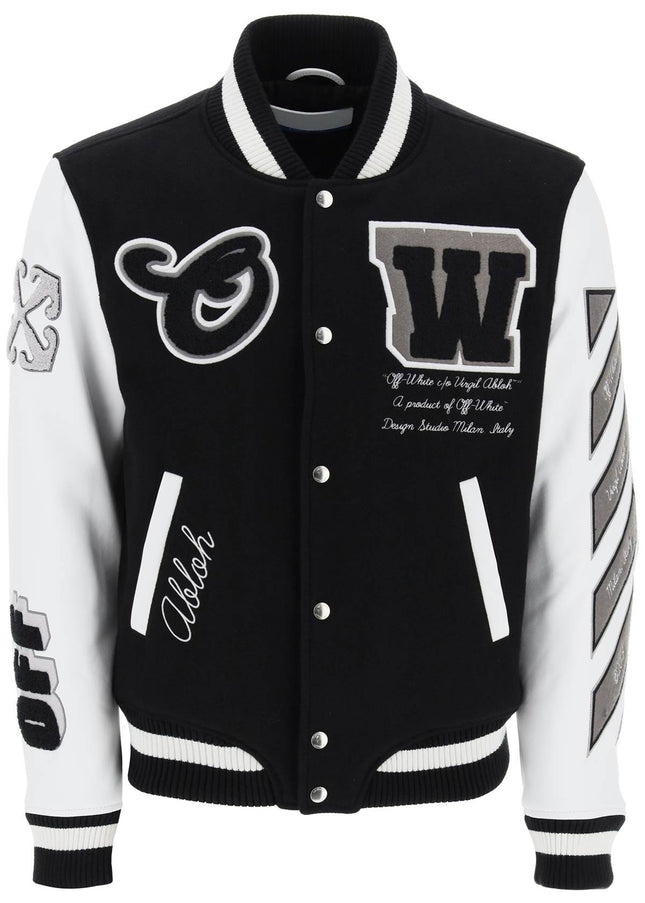 Off-White Lea Varsity Bomber Jacket-OFF-WHITE-48-Urbanheer