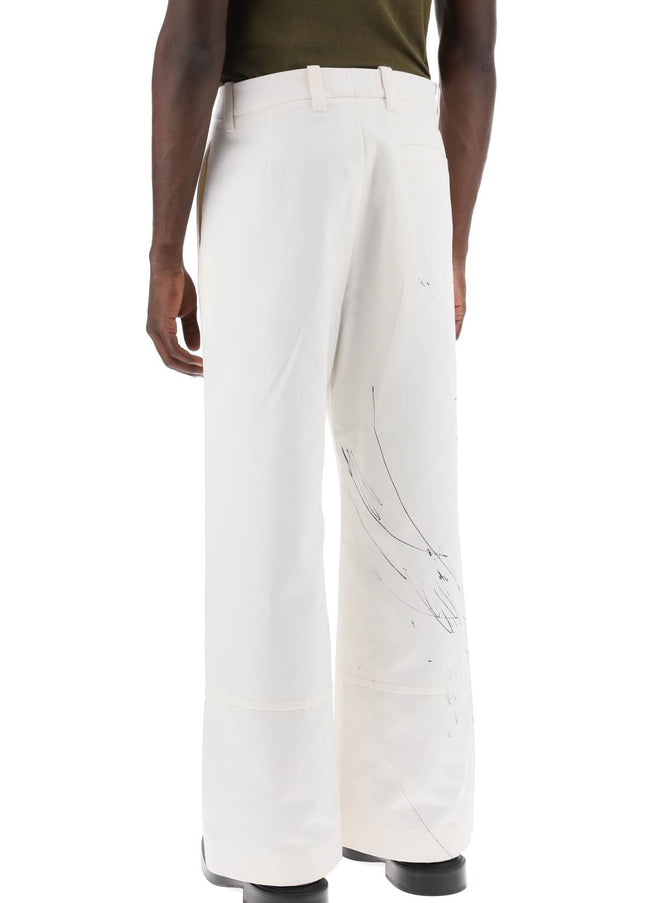 Oamc wide-legged scribble pants