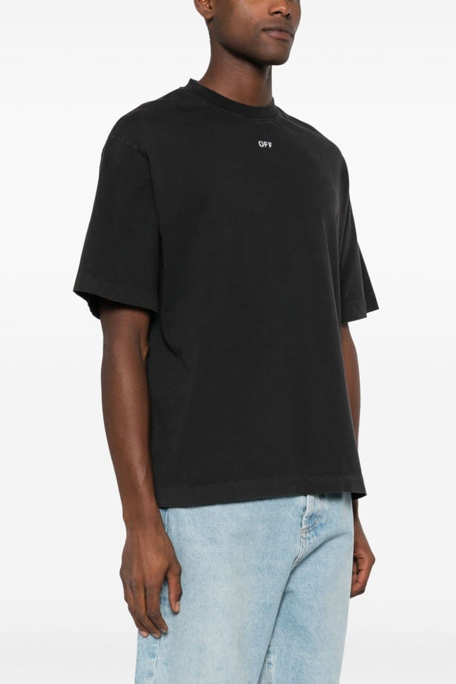 Off White T-Shirts And Polos Black