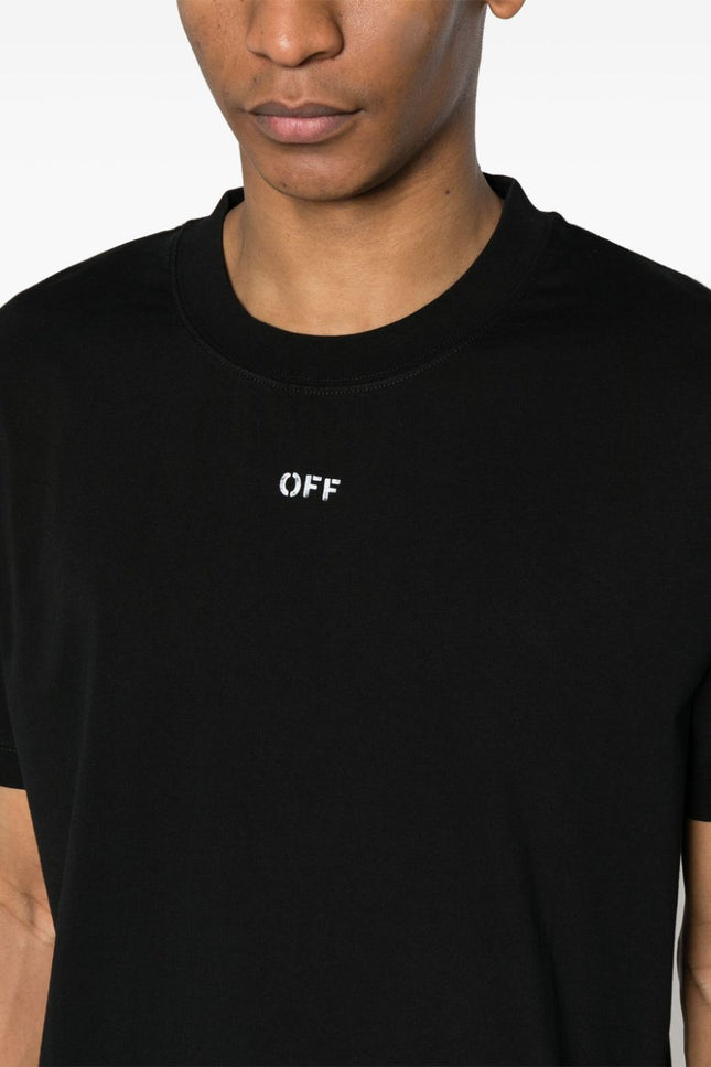 Off White T-Shirts And Polos Black