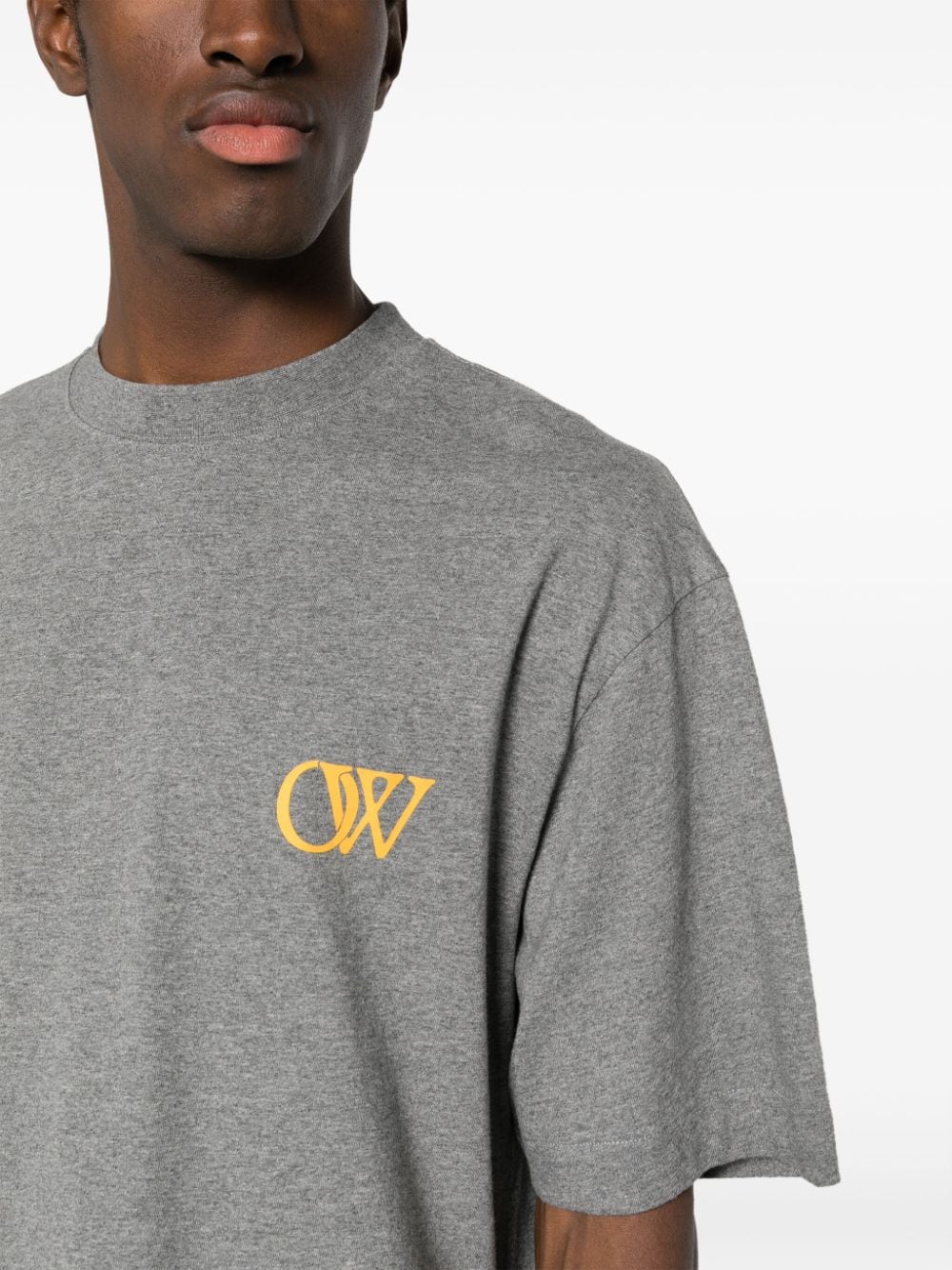 Off White T-Shirts And Polos Grey