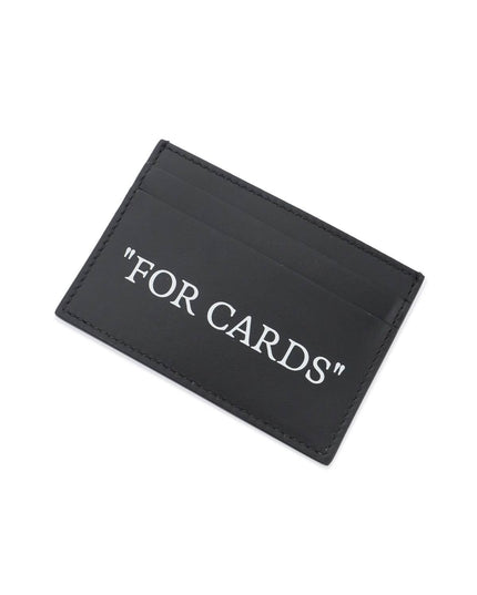 Off-White bookish card holder with lettering