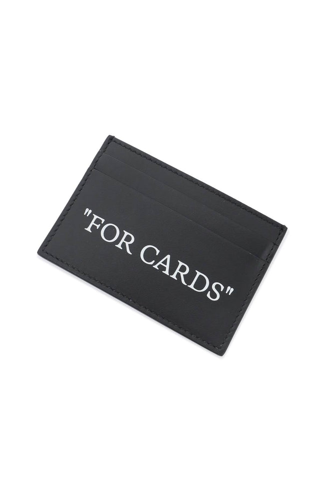 Off-White bookish card holder with lettering