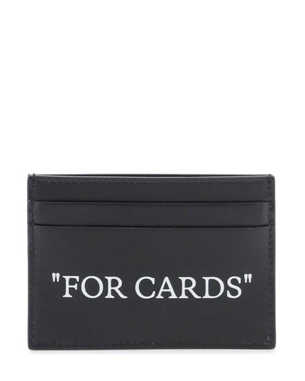 Off-White bookish card holder with lettering