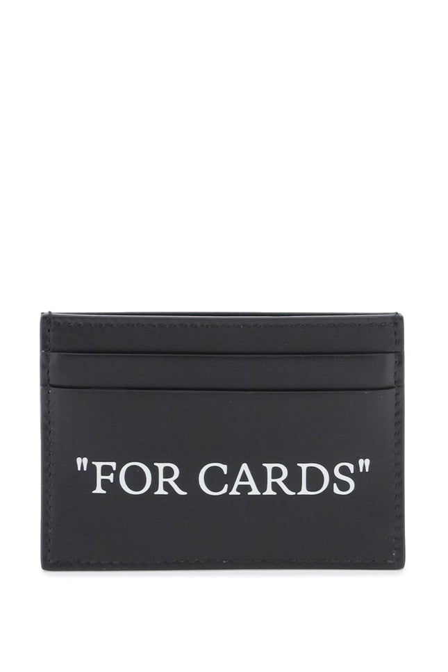 Off-White bookish card holder with lettering