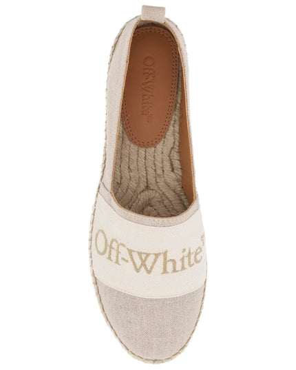 Off-White "bookish logo linen espadr