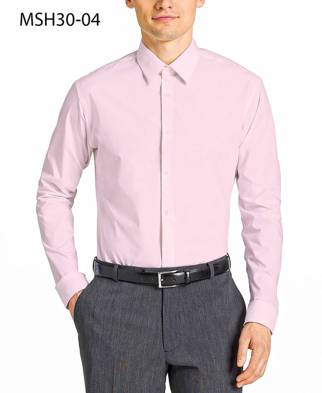 Office Dress Shirts Pink Solid Button Down Shirt