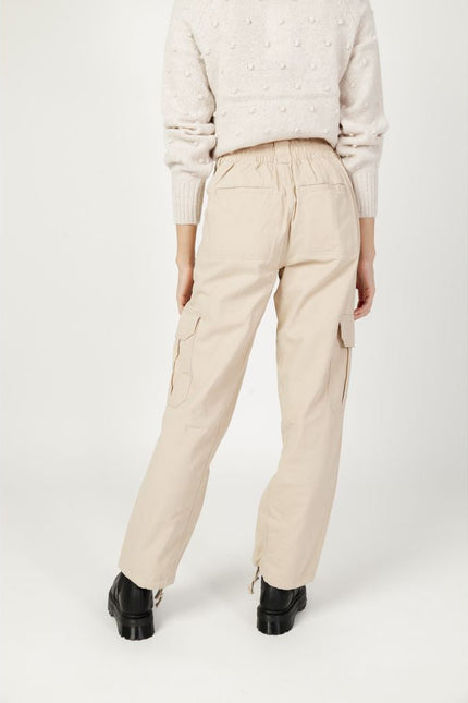 Only Beige Cotton Jeans & Pant