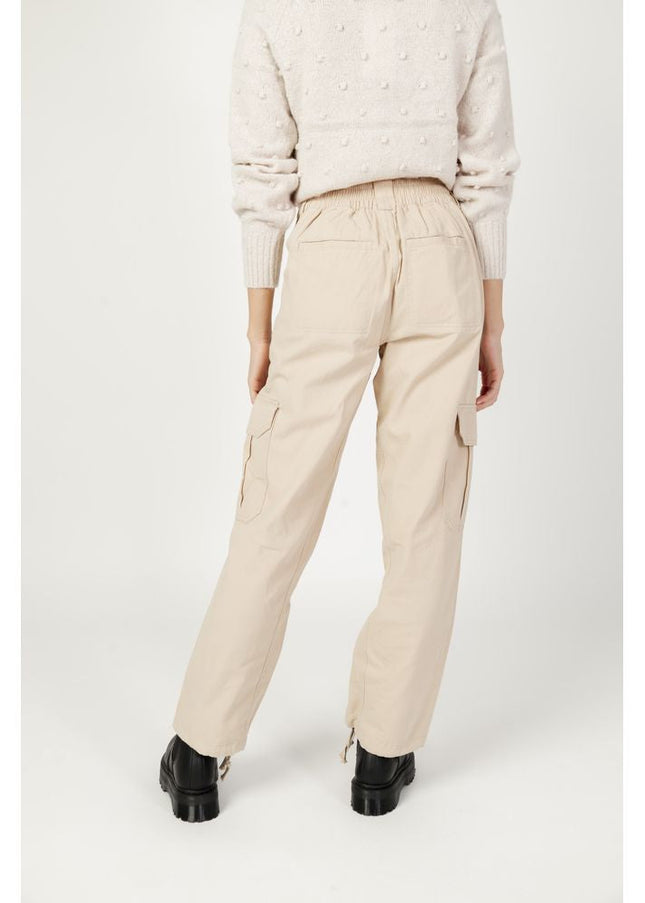 Only Beige Cotton Jeans & Pant