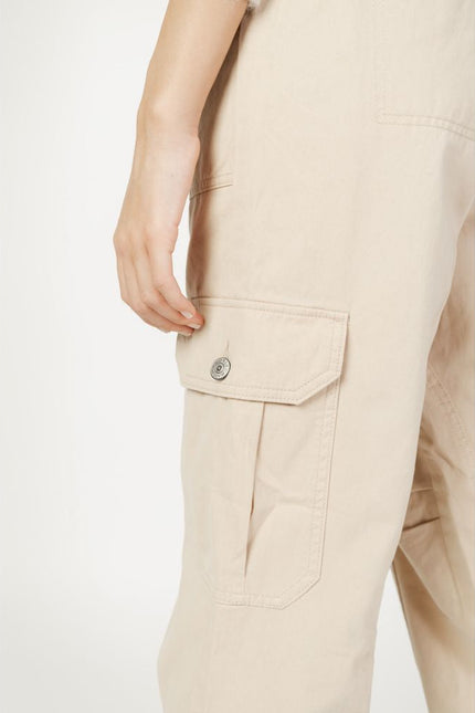 Only Beige Cotton Jeans & Pant