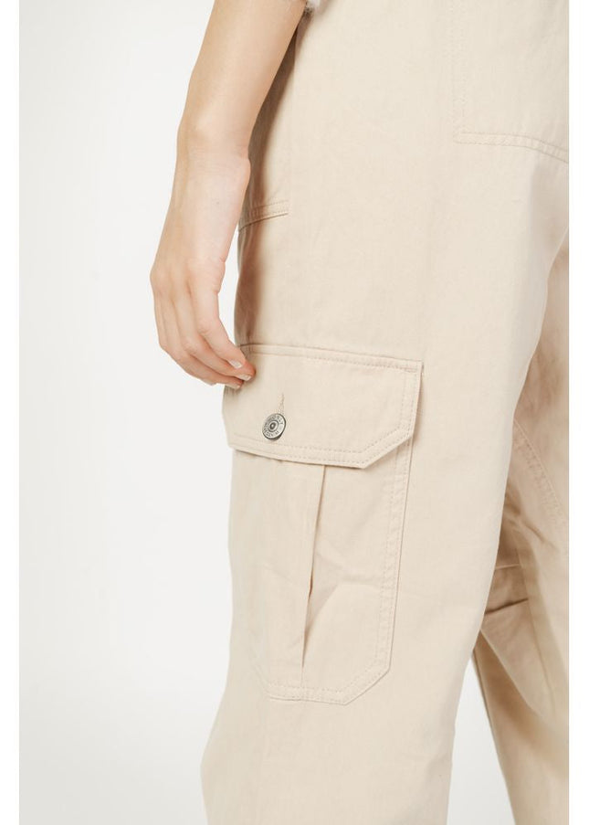 Only Beige Cotton Jeans & Pant