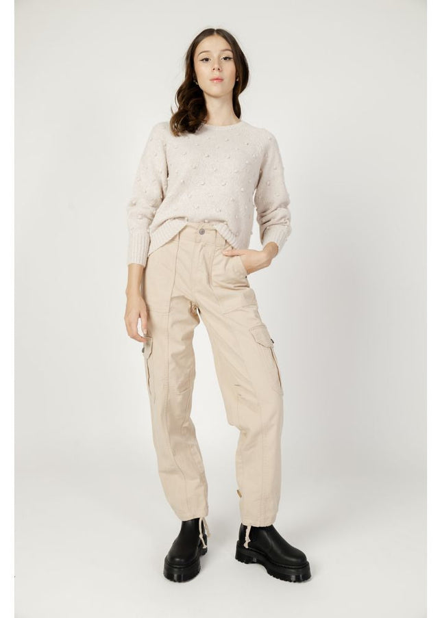 Only Beige Cotton Jeans & Pant