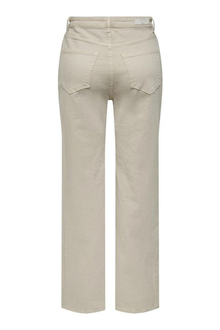 Only Beige Cotton Jeans & Pant