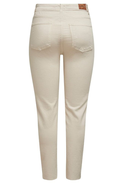 Only Beige Cotton Jeans & Pant