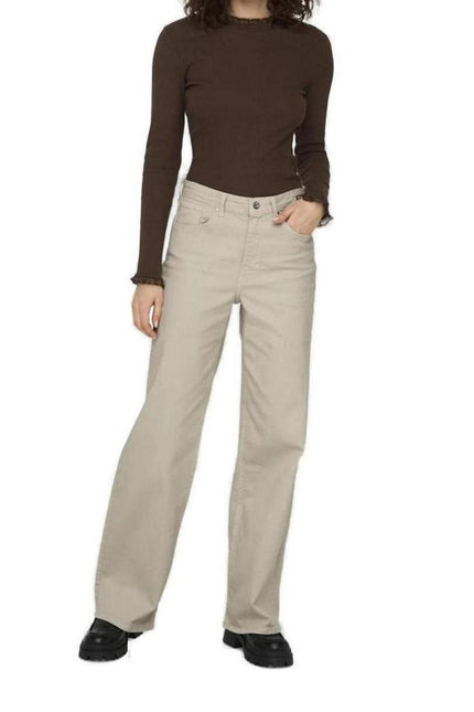 Only Beige Cotton Jeans & Pant