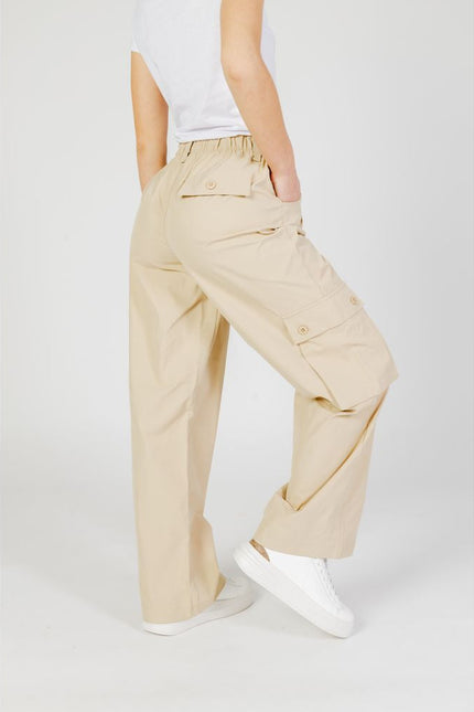 Only Beige Cotton Jeans & Pant