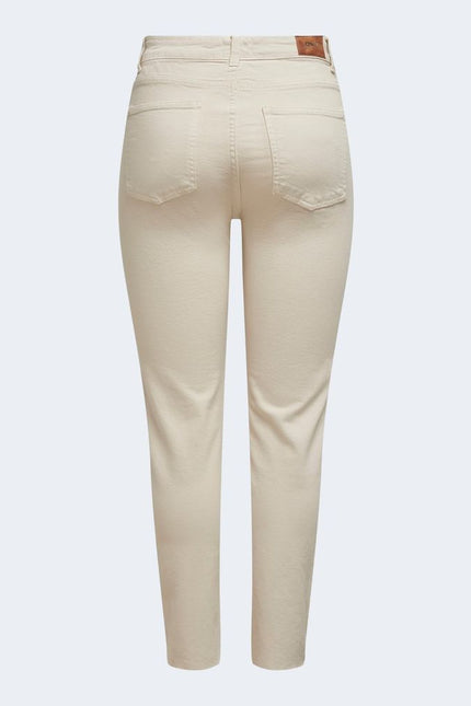 Only Beige Cotton Jeans & Pant