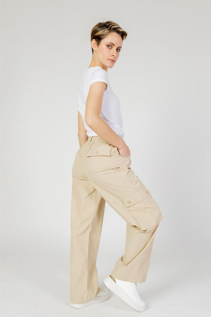 Only Beige Cotton Jeans & Pant