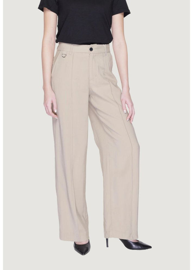 Only Beige Viscose Jeans & Pant