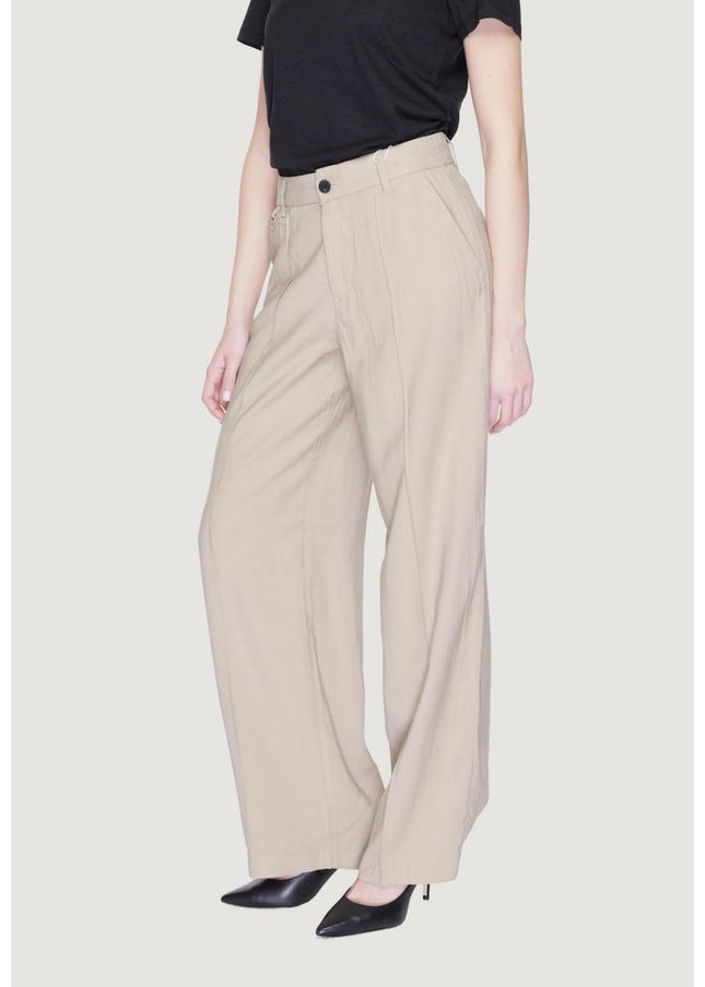 Only Beige Viscose Jeans & Pant