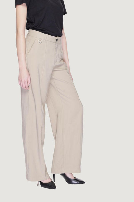 Only Beige Viscose Jeans & Pant