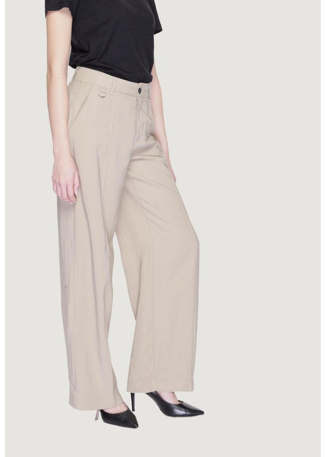 Only Beige Viscose Jeans & Pant